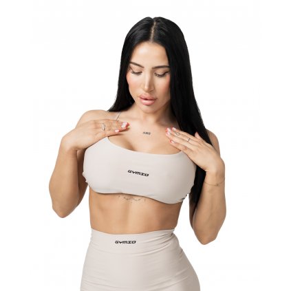 Sportovní podprsenka do Fitka s nastavitelnými ramínky- černá, sand & ink - nastavitelná ramínka 1