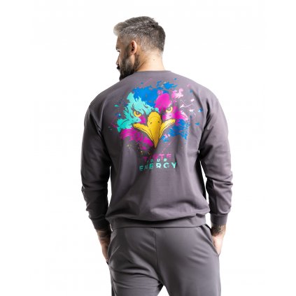 PÁNSKÁ MIKINA S GRAFFITI ANTRACIT | GHOST