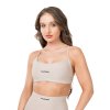 Sportovní podprsenka do Fitka s nastavitelnými ramínky- béžová, sand & ink -
