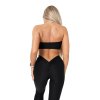 Fitness bandeau s připínatelnými ramínky- černá, sand & ink - pohled na holá záda